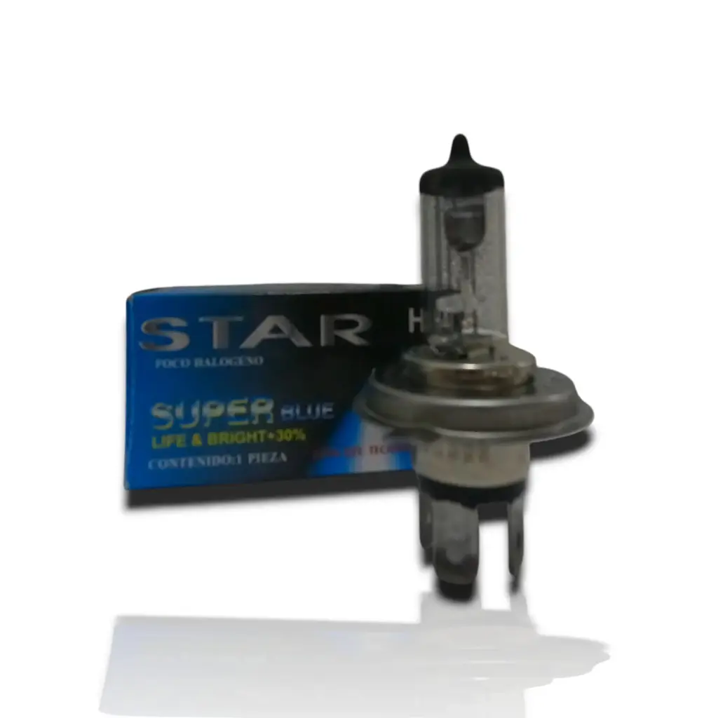 [TRADICA] 1966500 - FOCO HALOGENO H4 / 9003 TRANSPARENTE 12V 60/55W 1PZ P43T 3 PICOS QBH STAR H4